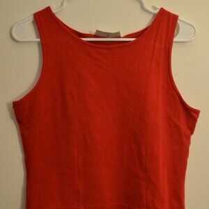 Red Cropped Tank Top, Fiorlini International, Medium